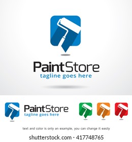 Paint Store Logo Template Design Vector