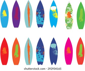 Paint Streaked Surfboard 