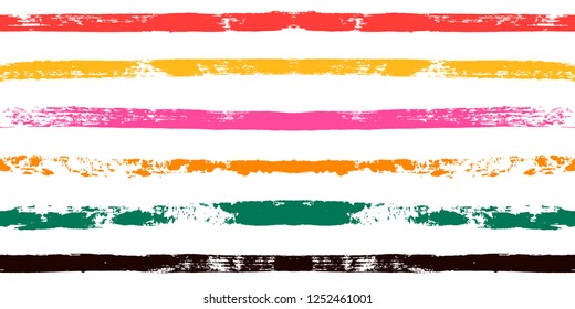 paint stripe Seamless pattern. colorful vector striped graphic background. bright ink brush strokes. graphic  grunge stripes, trendy funky paintbrush line. texture lines backdrop 