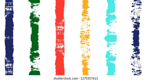 paint stripe Seamless pattern. colorful vector striped graphic background. bright ink brush strokes. graphic  grunge stripes, trendy funky paintbrush line. texture lines backdrop 