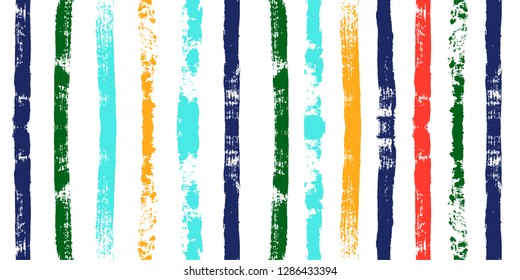 paint stripe Seamless pattern. colorful vector striped graphic background. bright ink brush strokes. graphic  grunge stripes, trendy funky paintbrush line. texture lines backdrop 