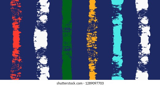 paint stripe Seamless pattern. colorful vector striped graphic background. bright ink brush strokes. graphic  grunge stripes, trendy funky paintbrush line. texture lines backdrop 
