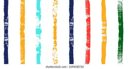 paint stripe Seamless pattern. colorful vector striped graphic background. bright ink brush strokes. graphic  grunge stripes, trendy funky paintbrush line. texture lines backdrop 