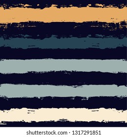 Paint stripe seamless pattern. Geometric striped graphic background. abstract ink brush strokes. grunge stripes, trendy paintbrush line on black. texture lines backdrop - Vector 