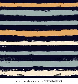 Paint stripe seamless pattern. Geometric striped graphic background. abstract ink brush strokes. grunge stripes, trendy paintbrush line on black. texture lines backdrop - Vector 