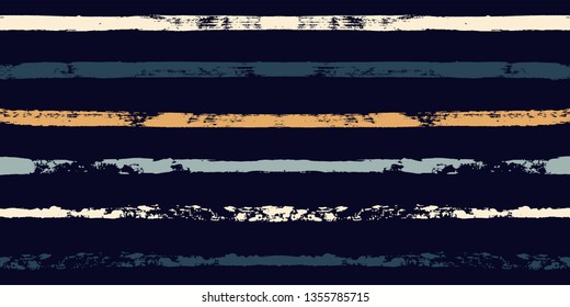 Paint stripe seamless pattern. Geometric striped graphic background. abstract ink brush strokes. grunge stripes, trendy paintbrush line on black. texture lines backdrop - Vector 