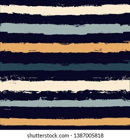 Paint stripe seamless pattern. Geometric striped graphic background. abstract ink brush strokes. grunge stripes, trendy paintbrush line on black. texture lines backdrop - Vector 