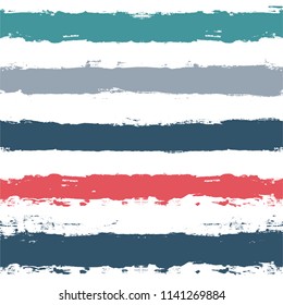 paint stripe Seamless pattern. vector striped male graphic background. ink brush strokes. red and blue grunge stripes, trendy watercolor paintbrush line. texture lines backdrop