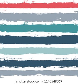 paint stripe Seamless pattern. vector striped male graphic background. ink brush strokes. red and blue grunge stripes, trendy watercolor paintbrush line. texture lines backdrop