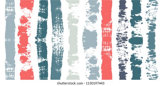 paint stripe Seamless pattern. vector striped male graphic background. ink brush strokes. red blue end grey grunge stripes, watercolor paintbrush line. texture lines backdrop