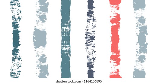 paint stripe Seamless pattern. vector striped male graphic background. ink brush strokes. red blue end grey grunge stripes, watercolor paintbrush line. texture lines backdrop