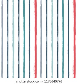 paint stripe Seamless pattern. vector striped male graphic background. ink brush strokes. red and blue grunge stripes, trendy watercolor paintbrush line. texture lines backdrop