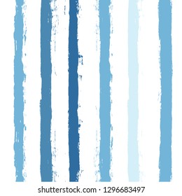 paint stripe Seamless pattern. vector Hand drawn striped geometric background. blue ink brush strokes. grunge stripes, modern paintbrush line for wrapping, wallpaper, textile