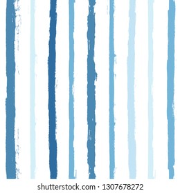 paint stripe Seamless pattern. vector Hand drawn striped geometric background. blue ink brush strokes. grunge stripes, modern paintbrush line for wrapping, wallpaper, textile