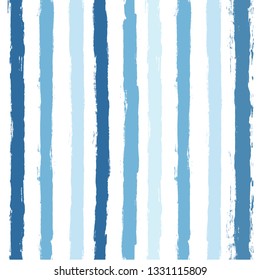paint stripe Seamless pattern. vector Hand drawn striped geometric background. blue ink brush strokes. grunge stripes, modern paintbrush line for wrapping, wallpaper, textile