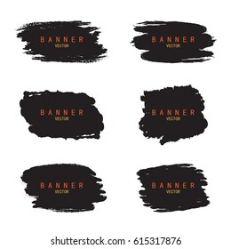Paint stripe set isolated on white background.Collection of distressed banner.For web site,poster,placard and wallpaper