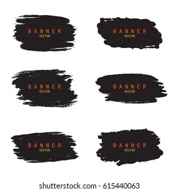 Paint stripe set isolated on white background.Collection of distressed banner.For web site,poster,placard and wallpaper