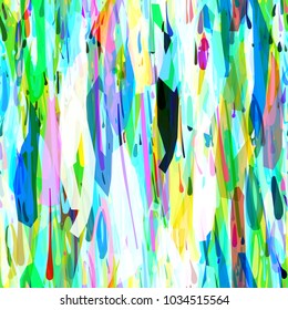 Paint stripes and splotches. Seamless texture. Vertical elements. Abstract vector background for web page, banners backdrop, fabric, home decor, wrapping