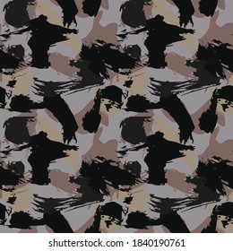 paint stroke abstract army seamless pattern