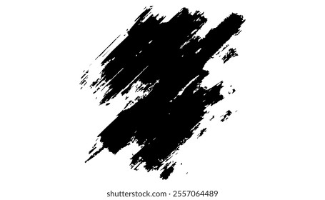 Paint stroke brush, line or texture on white background.