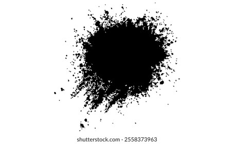 Paint stroke brush, line or texture set on white background.