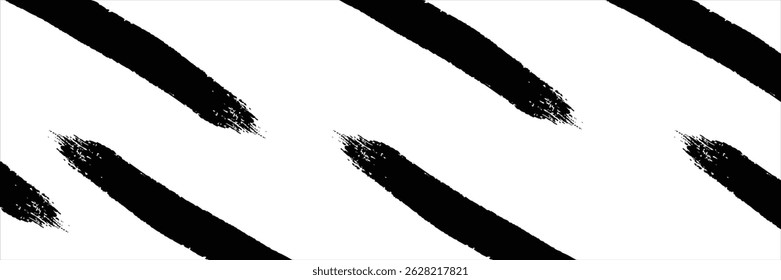 Paint stroke brush, line or texture set on white background.