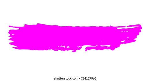 Paint Stroke. Grunge Hand Painted Pink Brush Strokes.Vector Grunge Brushes. Dirty Artistic Design Elements. Creative Design Elements. Perfect For Logo, Banner.