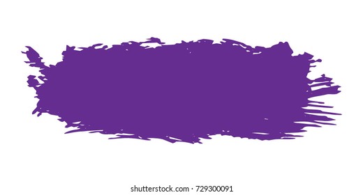 Paint Stroke. Grunge Hand Painted Purple Brush Strokes.Vector Grunge Brushes. Dirty Artistic Design Elements. Creative Design Elements. Perfect For Logo, Banner.