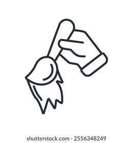 paint stroke icon. vector.Editable stroke.linear style sign for use web design,logo.Symbol illustration.