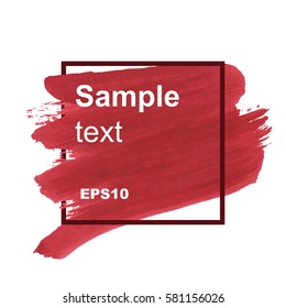 paint stroke texture, design abstract banner, leaflets, advertising. Logo paint template.