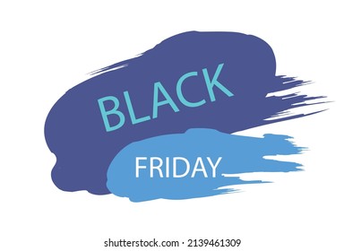 Paint stroke web banner, business card, BLACK FRIDAY template - Vector illustration