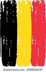 Paint Strokes and National Pride: Belgium Flag