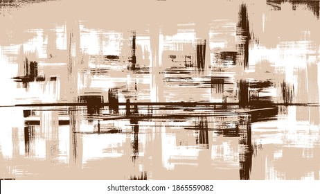 Pintar trazos sobre lienzo, reflexión sobre el agua. Aceite, pintura acrílica, textura. Resumen de fondo de grises, patrón monocromo dibujado a mano ligera