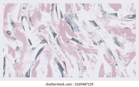 Paint strokes, painting on canvas. Dirty oil painted art, light vector texture. Abstract grungy background, hand drawn cover, backdrop