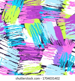 Paint strokes pattern. Grunge splatter background. Ink lines design. Chaos. Trendy modern background. Scrawl. Scribble. Abstract art.