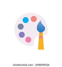 Paint Swatch Vector Flat Illustration Style Icon. EPS 10