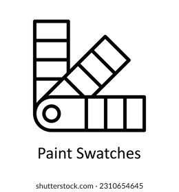Paint Swatches  Vector  outline Icon Design illustration. User interface Symbol on White background EPS 10 File