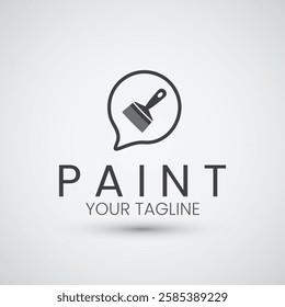 Paint Talk Logo Design Icon Template