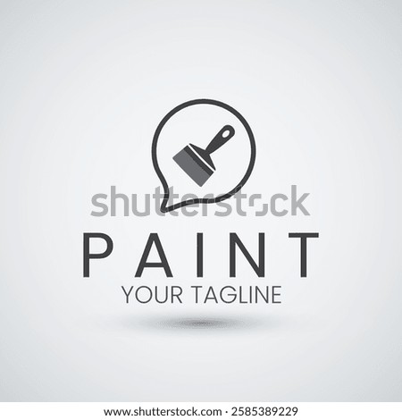 Paint Talk Logo Design Icon Template