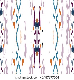 Paint Texture. Shibori, Staining Seamless Pattern. Geo Texture. Hand Drawn. Bordo Gray Folklore Native Folk Canvas.  Geometric Watercolor Ikat Mosaic.