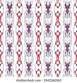 Pintar textura. Shibori, Steniendo Patrón Sin Marea. Textura geográfica. Mano Dibujada Pintada. Alfombra Antigua Tribal de Maroon Rojo.  Elemento de tinte de color de agua natural.