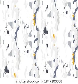 Paint Texture. Shibori, Staining Seamless Pattern. Geo Texture. Hand Drawn Painted. Gray Yellow Modern Native Folklore Rug.  Staining Organic Ikat Mosaic.