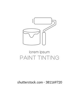Paint tinting logotype design templates. Modern easy to edit logo template. Vector logo design series.