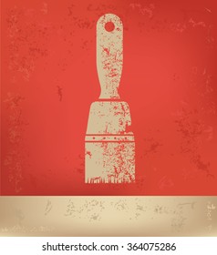 
Paint tool design on red background,grunge vector