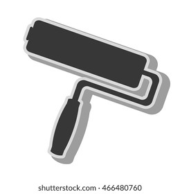 paint tool equipment, isolated flat icon design
