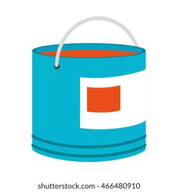 paint tool equipment, isolated flat icon design