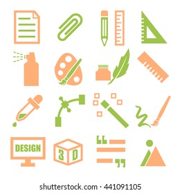 paint tool icon set