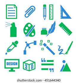 paint tool icon set