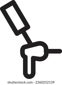 Icono de esquema de trabajo de herramienta de dibujo