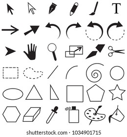 Paint tools. Vector set